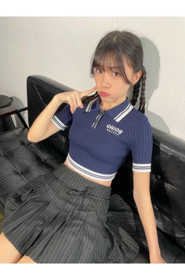 CHIOS CLUB - Pleats polo top ss2410v